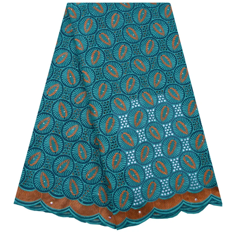 Новейшая мягкая кружевная ткань из 100% хлопка швейцарская вуаль кружева