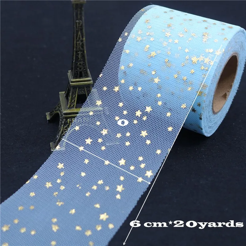Мягкие блестки со звездами 6 см * 20 ярдов Тюлевая ткань юбка-пачка для будущей мамы