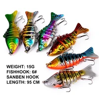 fishing lures set 9 5cm15g bionic lure 7 sections dazzling sea fishing lures lightweight strong knocking resistant fake baits
