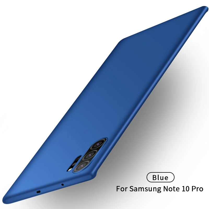 Синий Чехол для samsung Galaxy Note10 Pro Чехол Ультра-тонкий гладкий жесткий PC задняя крышка защитный чехол для телефона для samsung Note 10 Pro Plus - Цвет: Синий