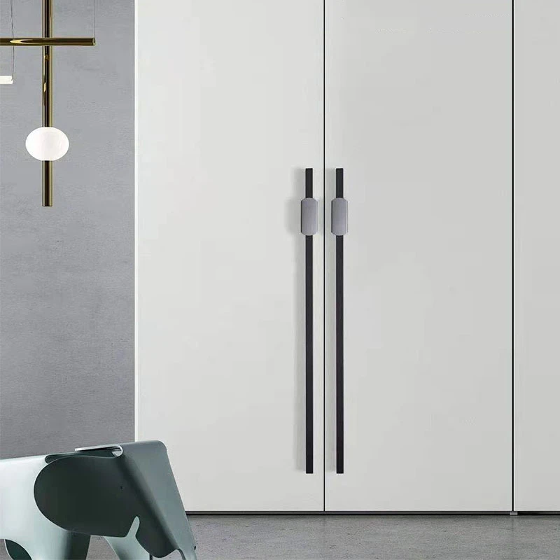 

Fashion Black Kitchen Cabinet Aluminum Alloy Cupboard Door Handle Gold Drawer Knobs Long Furniture Pull Hardware