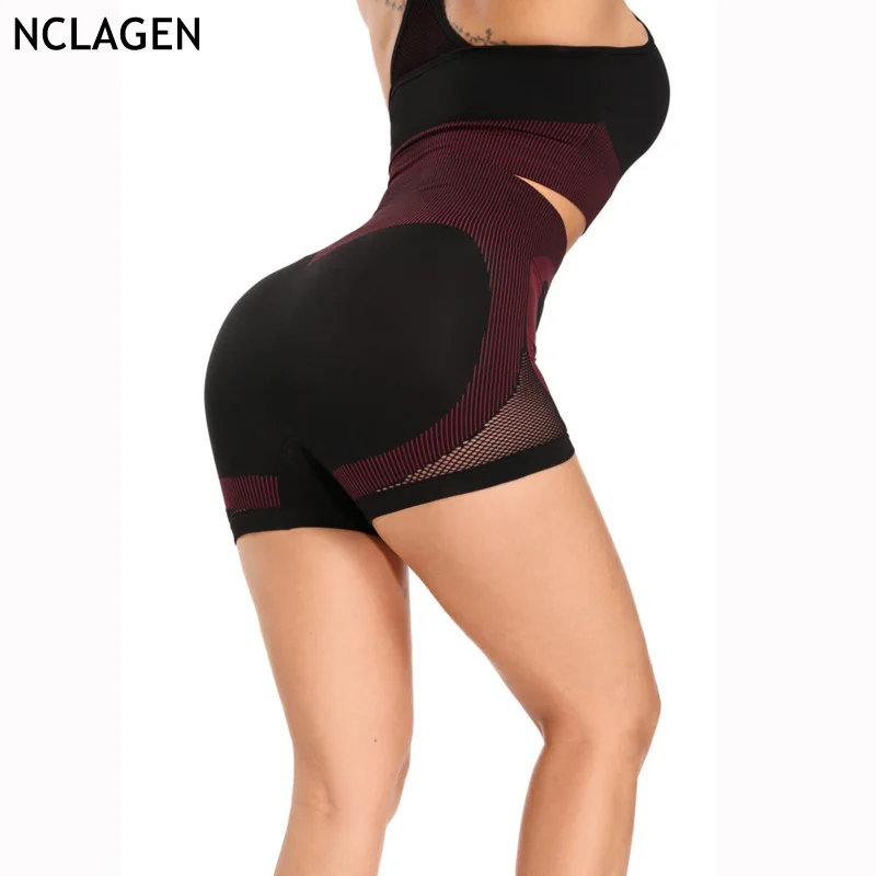 Спортивные короткие Бесшовные женские шорты NCLAGEN с высокой талией спортивные