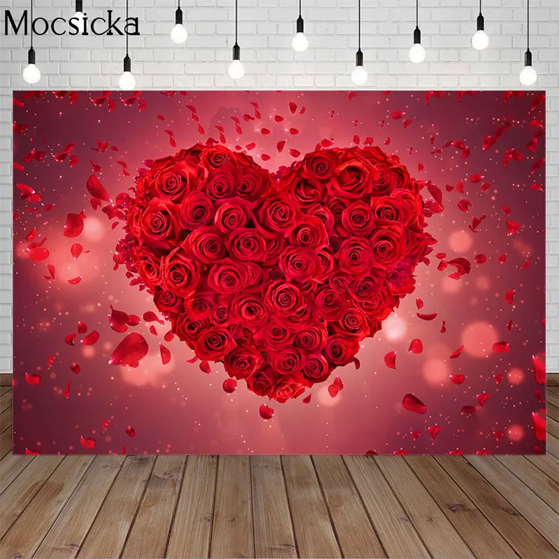 

Mocsicka День Святого Валентина роза цветок фотография Фон любовь сердце Свадьба невесты душ романтический декор Вечерние