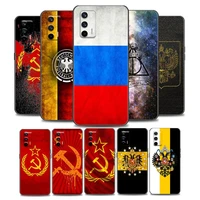 russia empire flag coat of arms phone case for realme q2 i v13 15 5g c20 a 11 12 21 y 8 25 gt neo x7 pro gt soft silicone cover