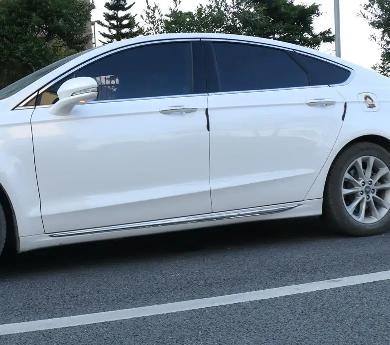 2X стальной корпус ниже двери боковая формовочная Накладка для Ford Fusion Mondeo 13 15|trim