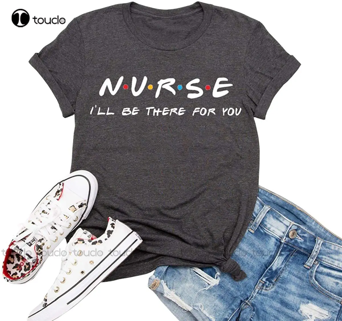 

Nurse I'Ll Be There For You T-Shirt Womens Cute Short Sleeve Nurse Medicall Graphic Tees Tops Birthday Boy Shirt Cotton Tee