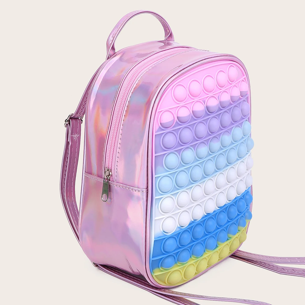 

Новый детский рюкзак для игрушек, силиконовая сумка, женский рюкзак с пузырями для музыки и отпечатков пальцев, женская сумка для хранения