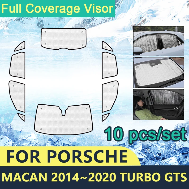 

Full Cover Sunshades For Porsche Macan 2014 2015 2016 2017 2018 2019 2020 Turbo GTS Car Windshields Accessories Visor Sun