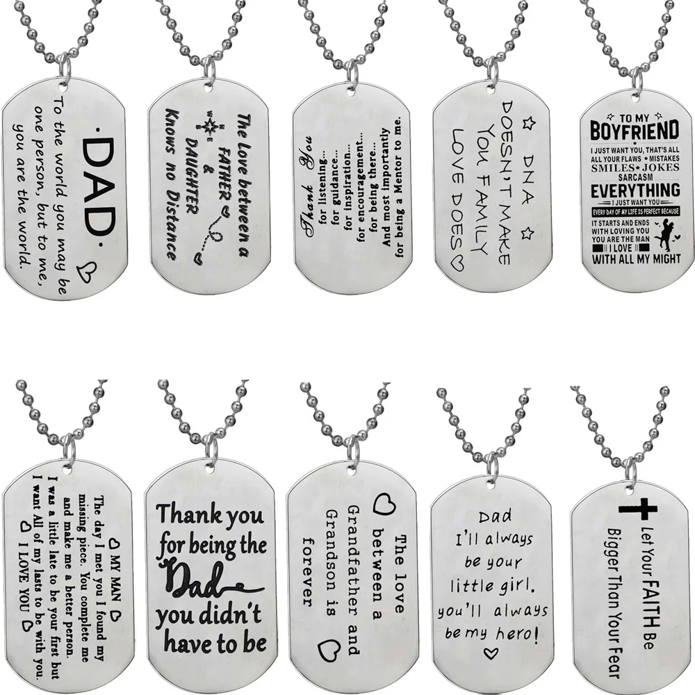 Подарки для папы подвеска на день ранний подарок Санта рождественское ожерелье