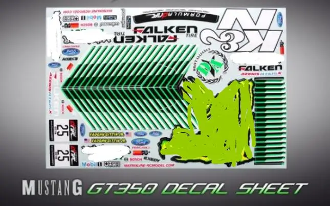 1/10 Масштаб RC Drift Onroad внутренний корпус 1966 Ford Mustang GT 200 мм для HPI KYOSHO TAMIYA HSP REDCAT FS YOMAKO CC01 hRAXXAS - Цвет: decal only gt