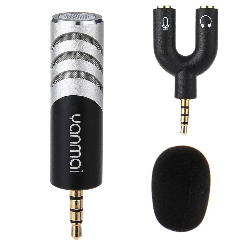 3.5mm Condenser Microphone Live Video Interview Recording Mic For Apple Android Mobile Phone High Quality | Электроника