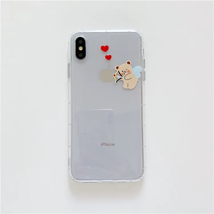 18 Niceking для iPhone 6, 6s, 7, 8 Plus, X, XR, XS Max, чехол с милым мультяшным медведем, Кроликом, мягкий ТПУ чехол для телефона, для iPhone 11 Pro, Max, чехол - Цвет: 18