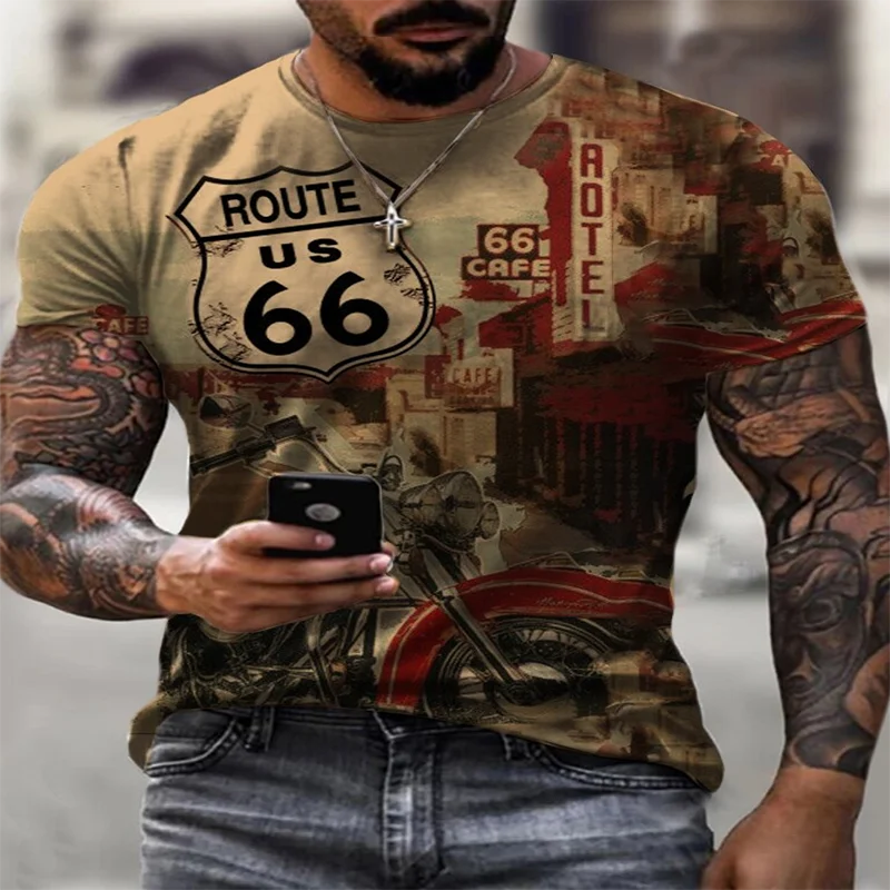 Футболка мужская оверсайз с круглым вырезом свободная модная блуза принтом и