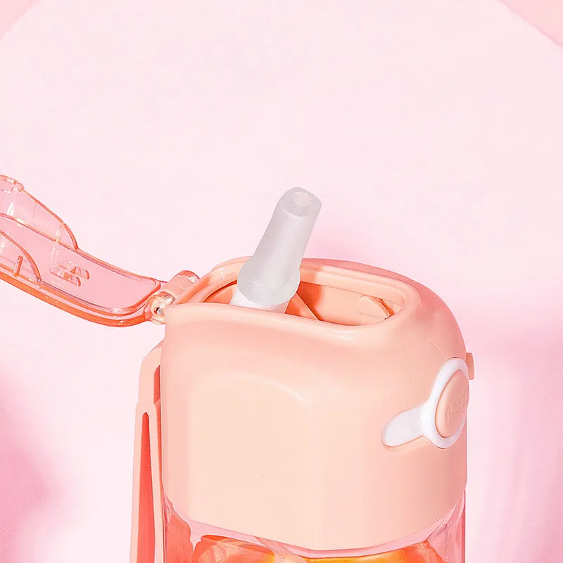 450/550 мл Новая креативная портативная пластиковая бутылка для воды чашка мальчик