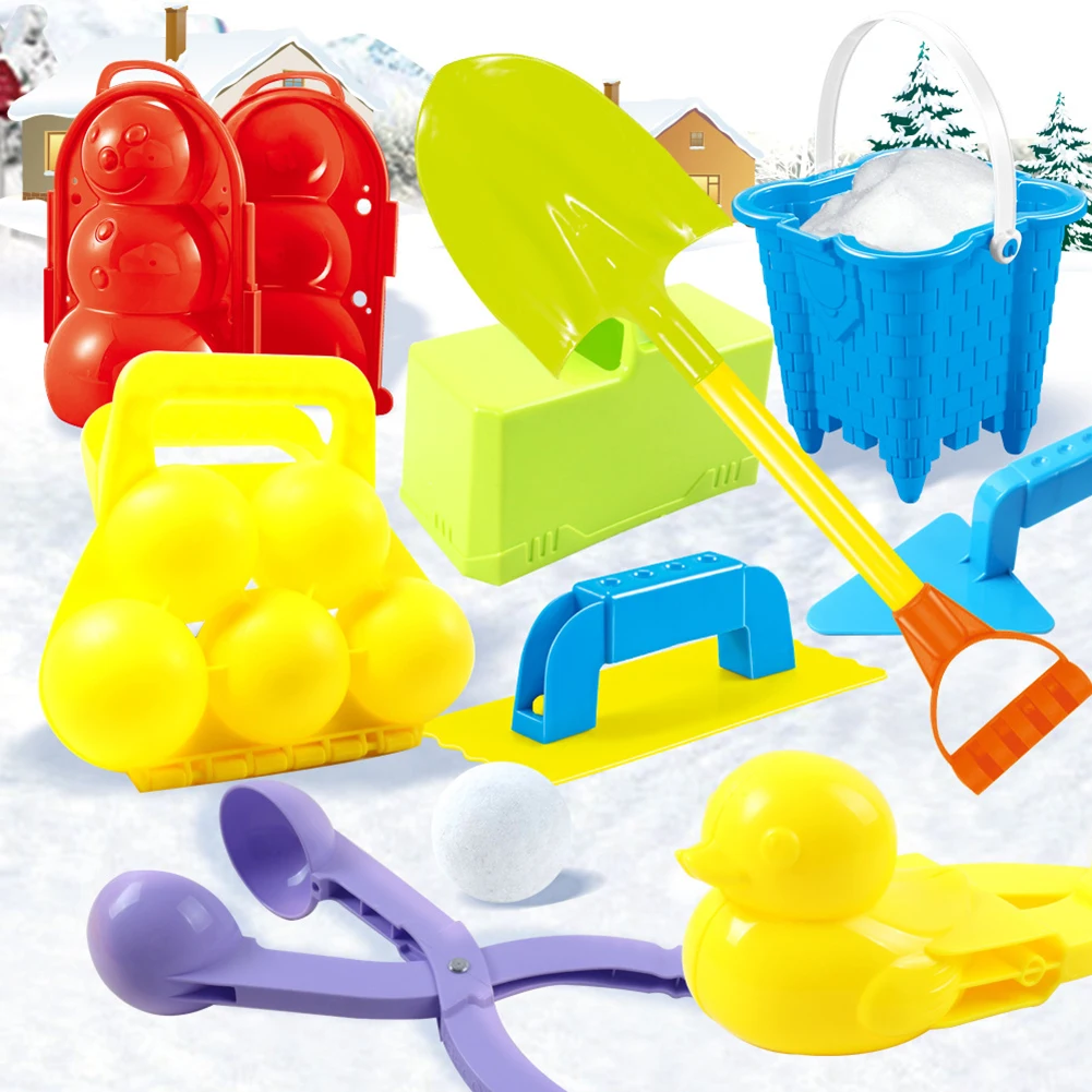 

9 шт. приспособление для изготовления утиных снежинок, зажим для изготовления снежинок из АБС-пластика, Детская уличная зимняя форма для сне...