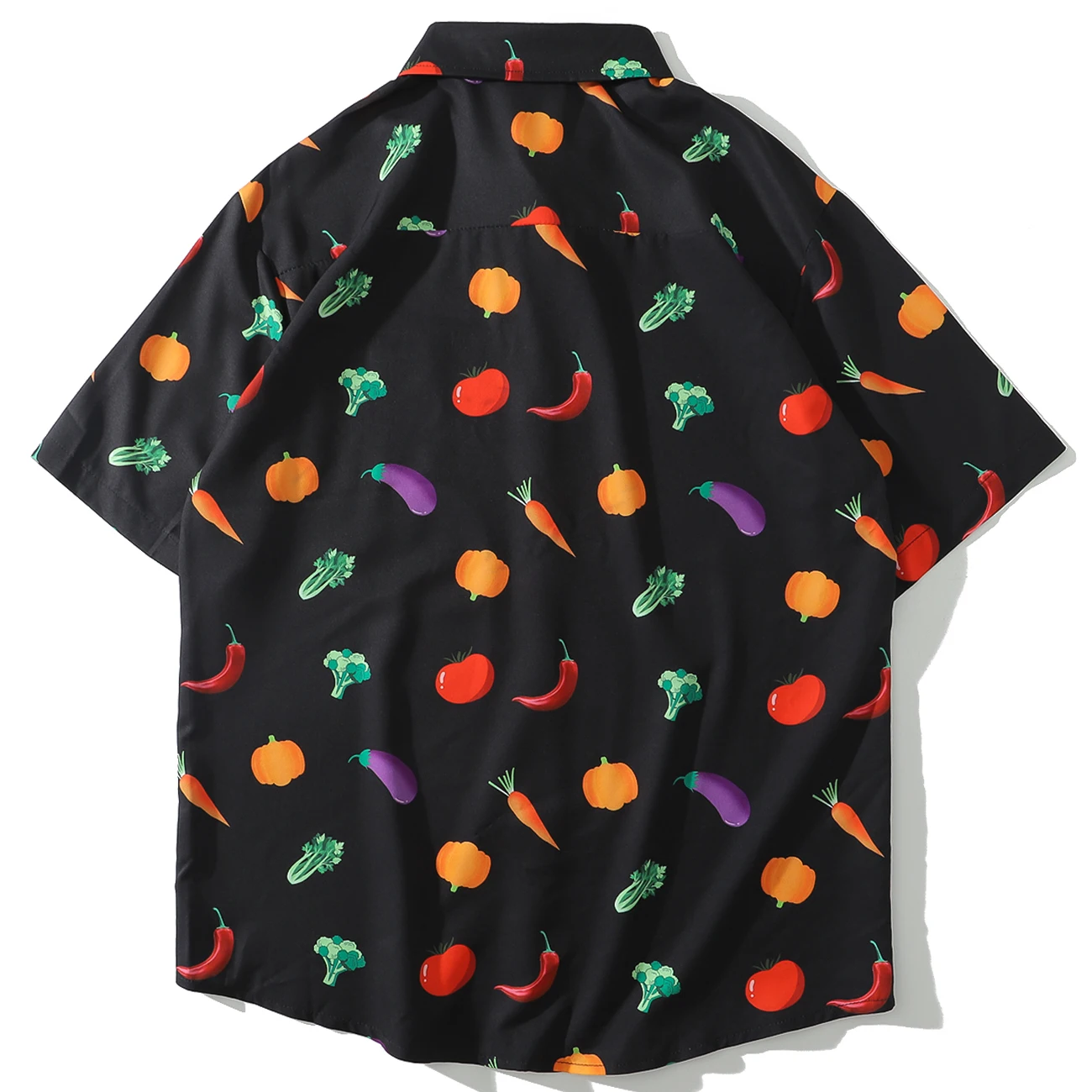 Рубашка мужская с принтом моркови свободная Пляжная коротким рукавом в стиле