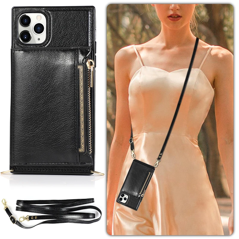 

Fashion Female Portable Mobile Phone Shoulder Messenger Bag Cover Case For iphone 11 pro Max SE 2 XS Max XR XS X 8 7 6S 6 Plus
