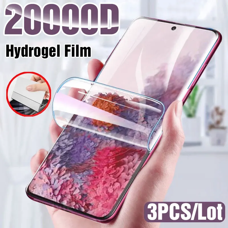 3Pcs Hydrogel Film Screen Protector For Samsung Galaxy S10 S20 S9 S8 Plus S7 Edge Screen Protector For Note 20 8 9 10 Soft Film