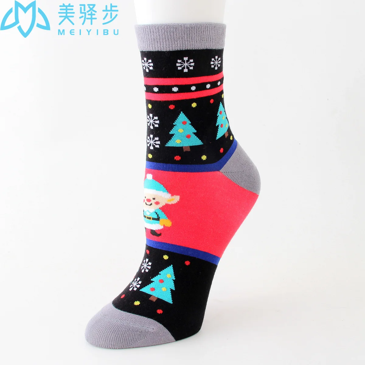 12 Pairs Per Set Korean Fashion Cartoon Christmas Socks Hot Sale Festival Cute Elk Socks Factory Direct Sales