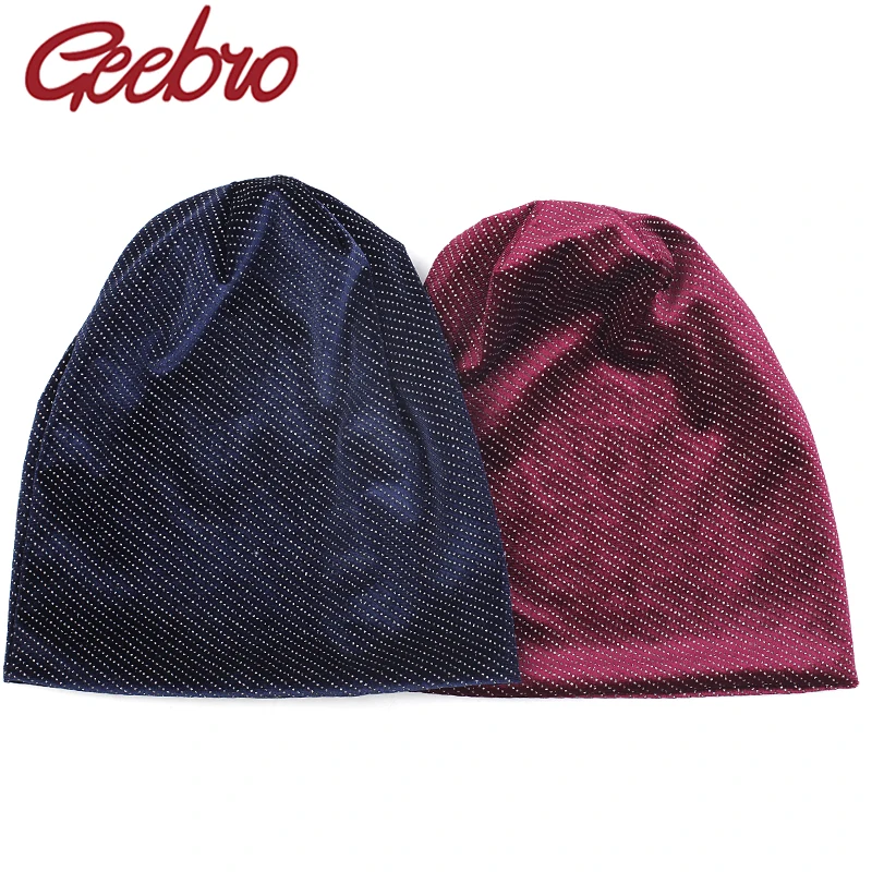 Geebro Шапочка-бини для взрослых шерсть шляпа осень-зима теплая шапка шапочки