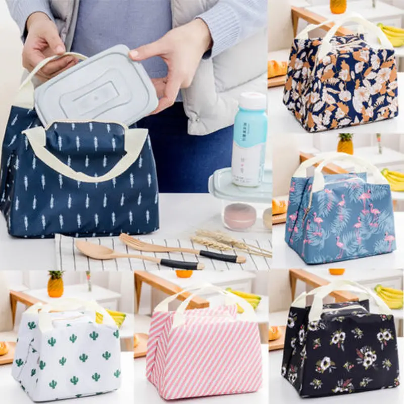 

Flower Waterproof Cute Insulated Thermal Bag Picnic Lunch Box Portable Cooler Storage Bags Tote packaging bags for business bag