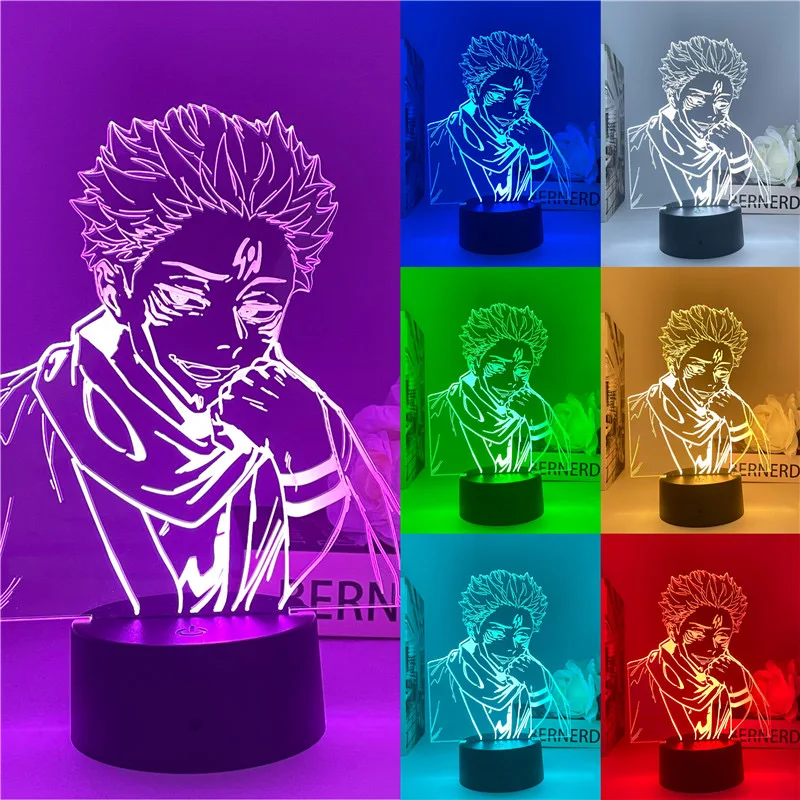 Модный неоновый светодиодный ночник RGB One Punch Man 3D фигурка аниме Сайтама Генос