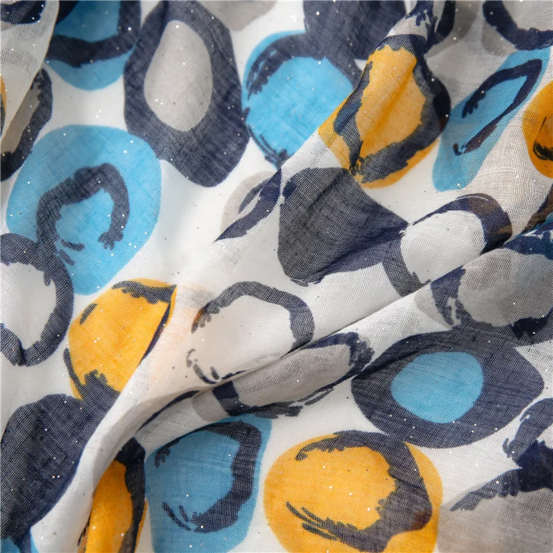 2021 весенне-осенняя модная блестящая шаль в горошек из вискозы с кисточками