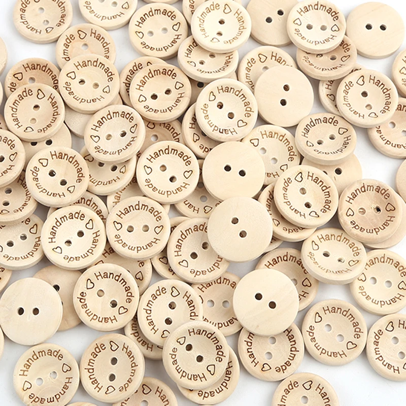 Деревянные пуговицы для украшения одежды Свадебный декор ручная работа любовь