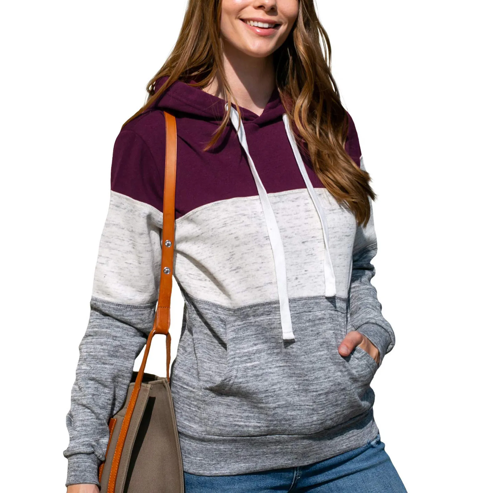 Fashion Womens Casual Hoodies Sweatshirt Patchwork Ladies Hooded Blouse Pullove Las Mujeres Sweetshirts Спортивный Костюм Женск