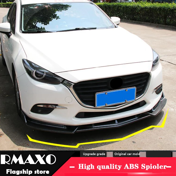 Для Mazda3 Axela комплект спойлера 2014 2018 для Mazda 3 ABS задний спойлер бампер диффузор
