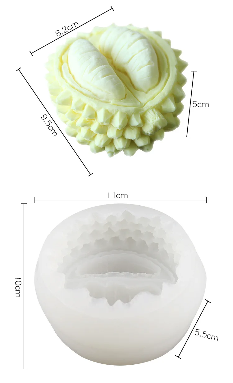 

3D Durian Mousse Silicone Mold Fondant Cake Decorating Tools Durian Ice Cream Dessert Baking Molds Patisserie Moule Silicone