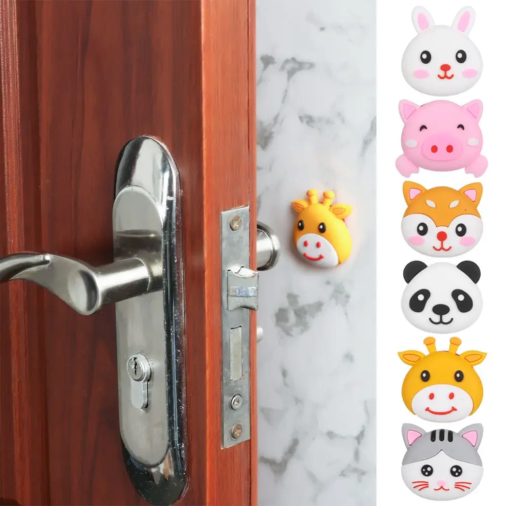 

Cartoon Wall Anti-collision Stickers Pad Back Door Handle Stopper Protection Mat Door Lock Mute Crash Shock Pad