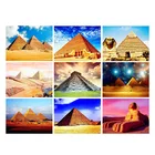 Пейзаж, египетская Пирамида 5D, алмазная живопись сделай сам, вышивка крестиком, Алмазная мозаика, искусство, украшение для гостиной комнаты
