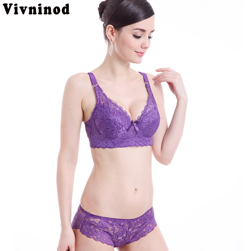 Женский комплект нижнего белья пуш-ап хлопковое кружевное цветочное нижнее