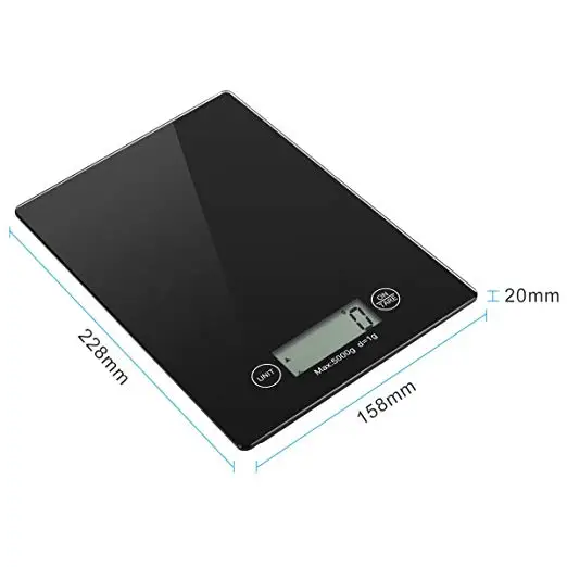 Electronic Kitchen Scale with 4 Units Large LCD Display Auto Off Tare Function Multifunction Food Water-Resistant | Дом и сад