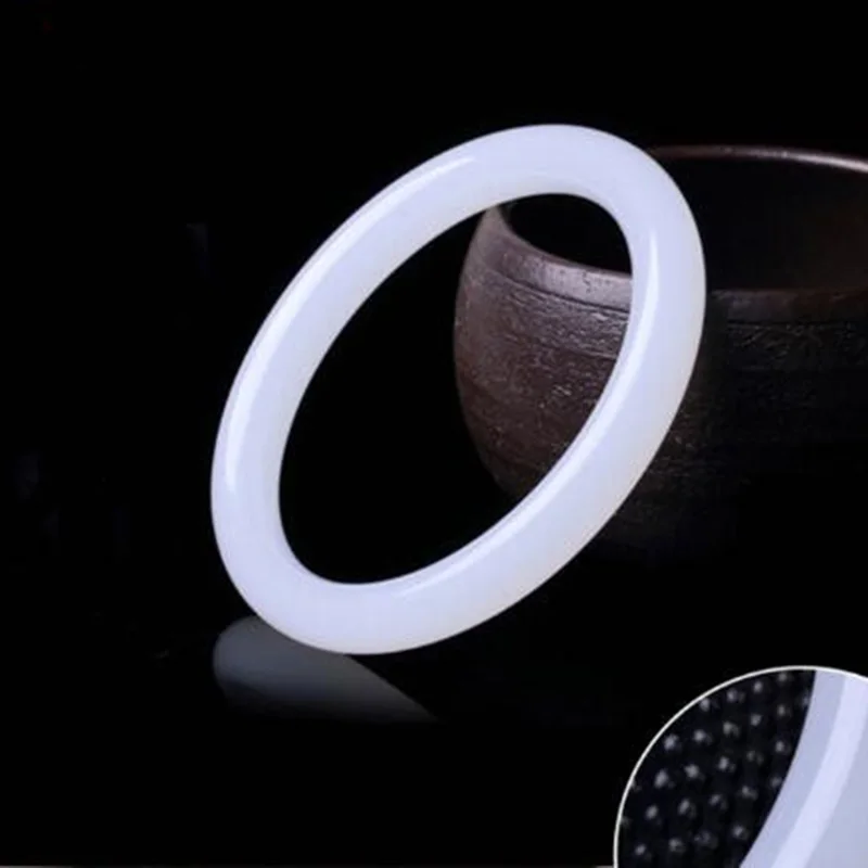 

Certificate Wholesale High Quality Natural Afghan Jade Bangles Grade A Pure Natural Stone Round Fine Bracelet Jade Jewelry