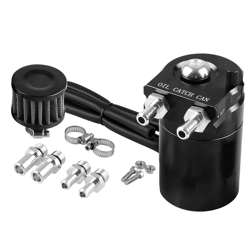 

Baffled Aluminum Oil Catch Can Reservoir Tank / Oil Tank with Filter Universal