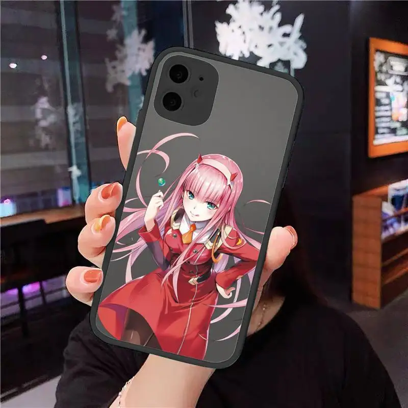 

Zero Two Darling in the FranXX Anime Phone Cases Matte Transparent for iPhone 7 8 11 12 s mini pro X XS XR MAX Plus cover funda