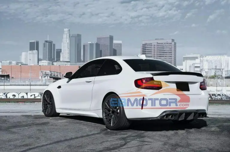 Реальные углеродного волокна диффузор губа на задний бампер для BMW F87 M2 купе 2