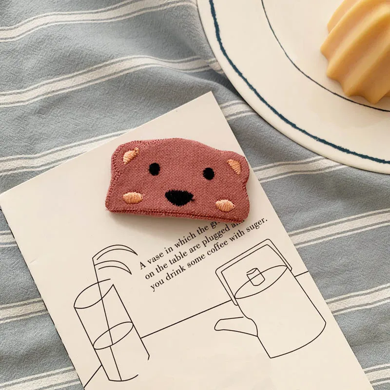 Милый медведь заколка для волос Детская Конфета цветная шпилька девушки