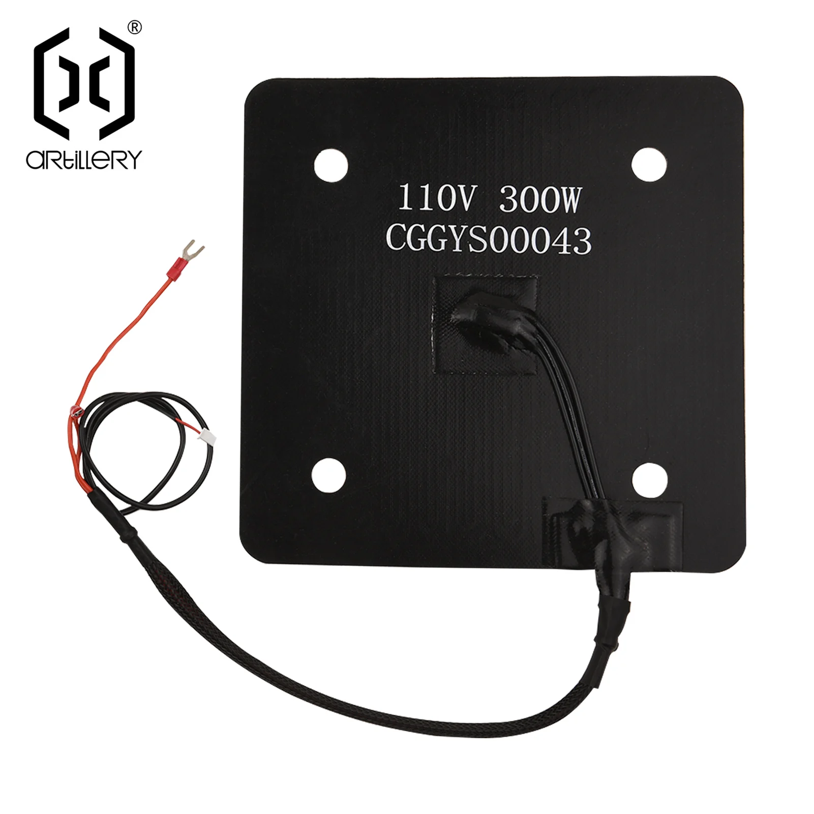 

Силиконовый коврик с подогревом для артиллерии, 220x220 мм, 300 Вт, 110/220 В, С Изоляцией, хлопковый коврик для артиллерии, запчасти для 3D-принтера