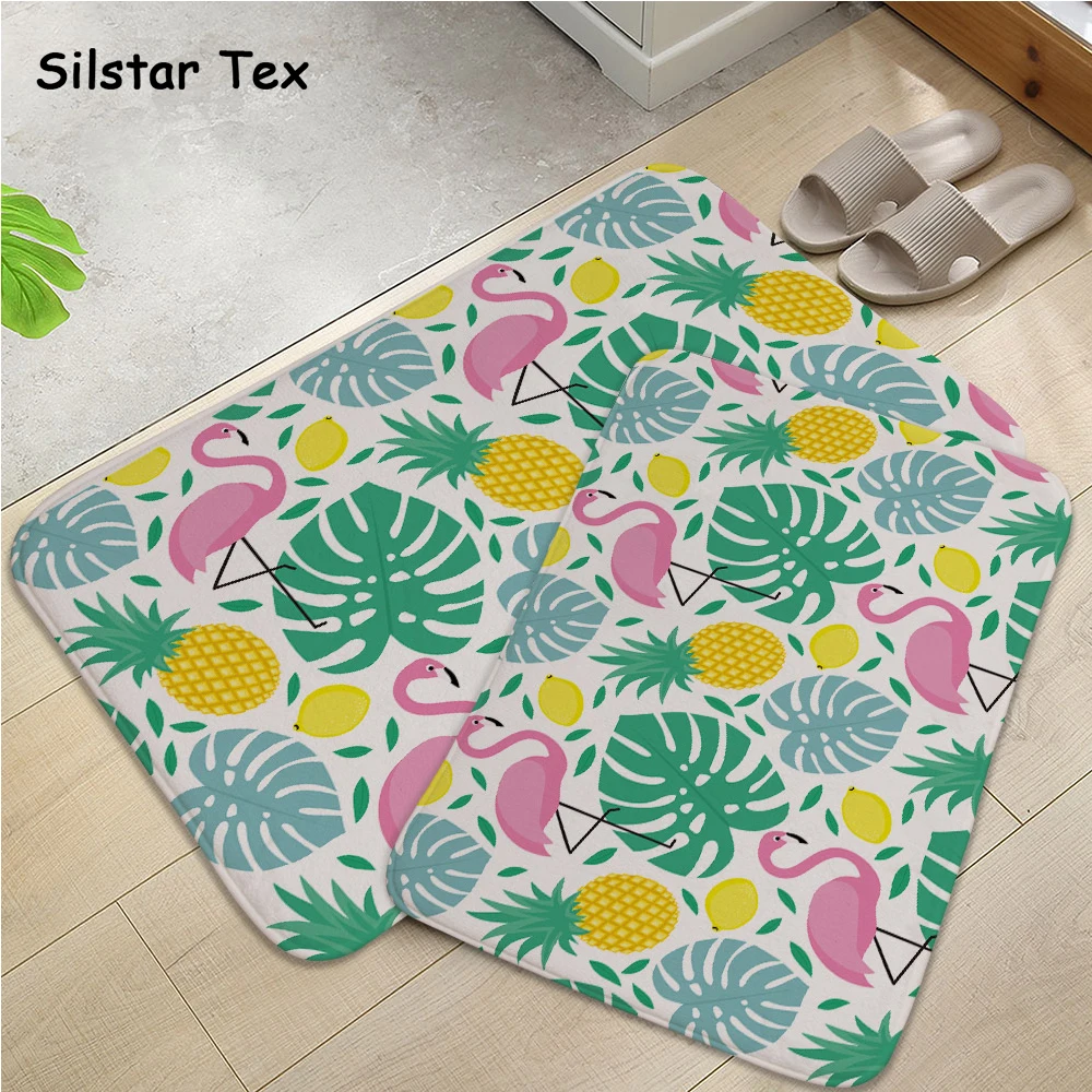 Современные дверные коврики Silstar Tex с рисунком фламинго нескользящий коврик для
