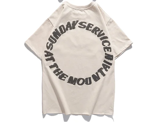 

Kanye West TRUST GOD Men Women Sunday Service Wyoming T-shirts High Quality Kae West Letter Dyeing Spirit Tops