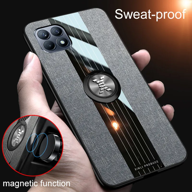 Чехол для OPPO Reno 4 4G SE противоударный автомобильный чехол с кольцом держателем 5G