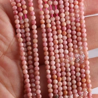 2020 new wholesale natural stone beads rhodochrosite stone for jewelry making beadwork diy necklace bracelet accessories 2mm 3mm