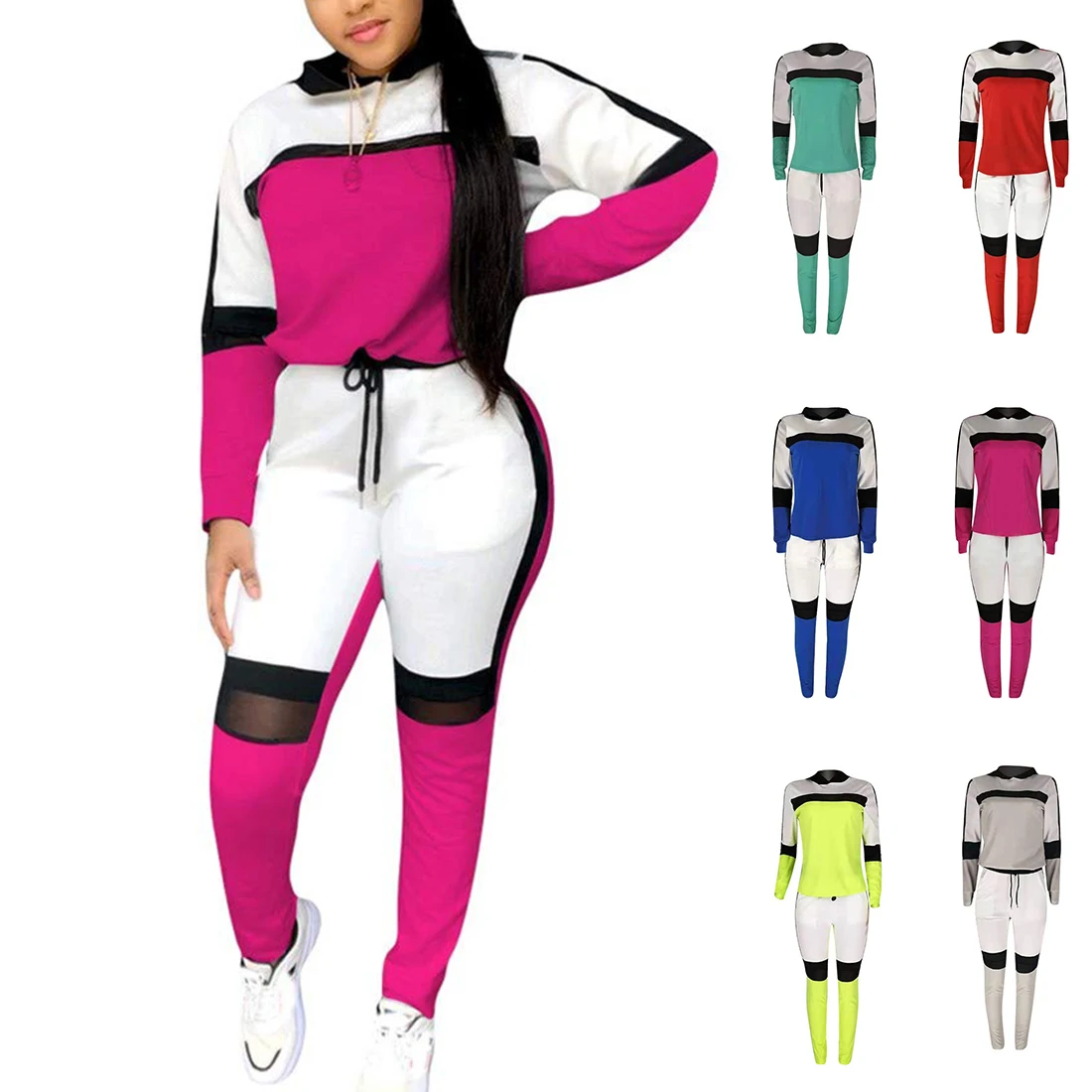 

Women's Tracksuit 2 Piece Set Pullover Hoodie+Pants Sports Suit Female Autumn Winter Sweatshirt Sets Sportswear Suits For Woman