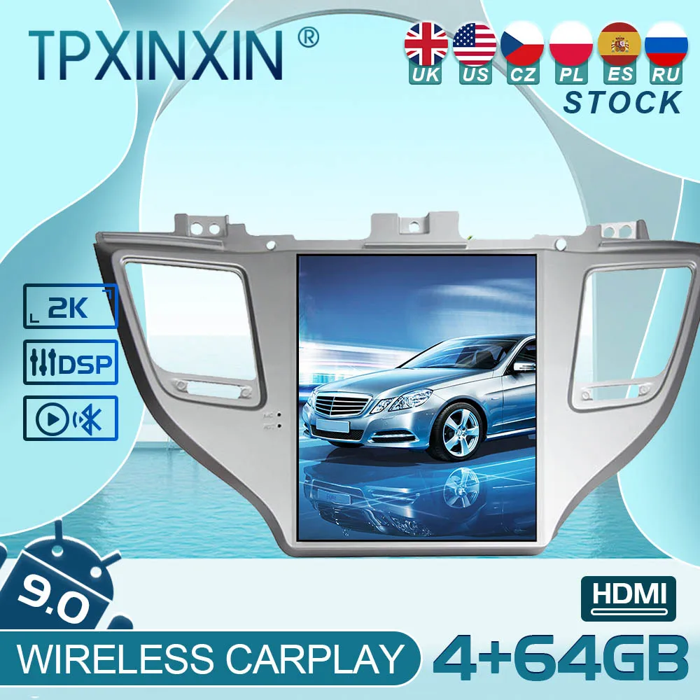 

For Hyundai Tucson 2016 Android 9 Carplay Radio Player Car GPS Navigation Head Unit Car stereo BT WIFI