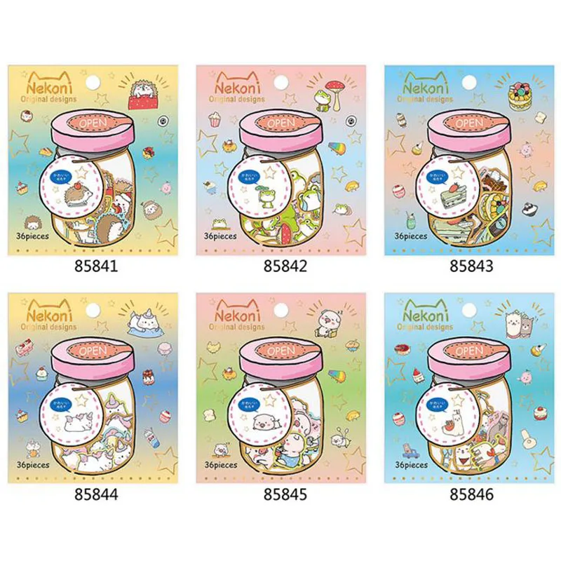 36 листов/упаковка Прекрасный японский Единорог Альпака бутылка в форме свиньи