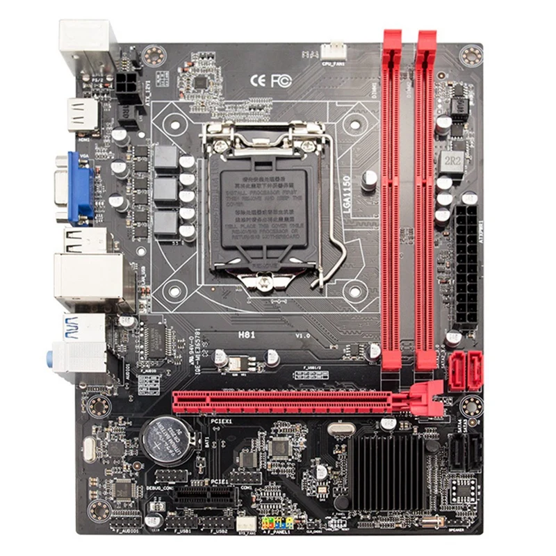 

H81 Motherboard Desktop Motherboard 1150-Pin Support for 4Th Generation Core I3 I5 4130 4460 Game Set Motherboard