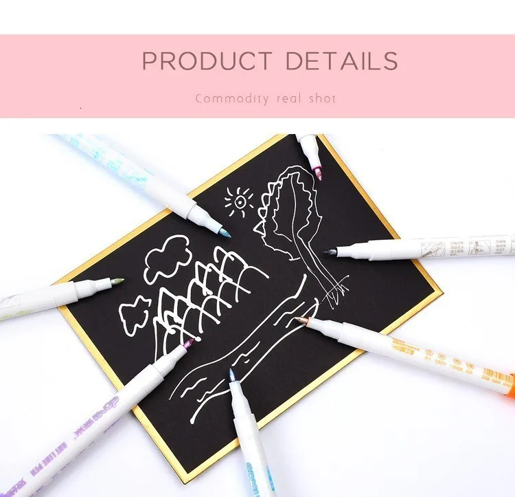 1 Pc Drawing Manga Art Marker Pens 8 Colors Highlighter Markers Art Supplies Diy Scrapbooking School Supplies Stationery